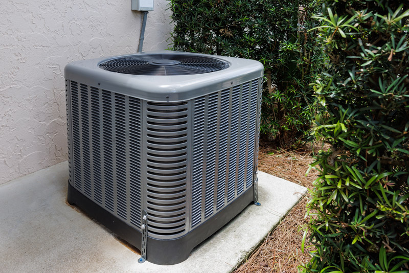 AC unit expertly installed by a reliable AC service. AC unit expertly installed by a reliable AC service.